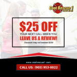 $25 off your next call when you leave us a review!